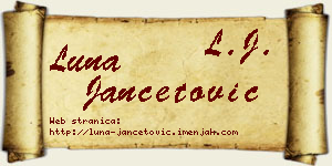 Luna Jančetović vizit kartica